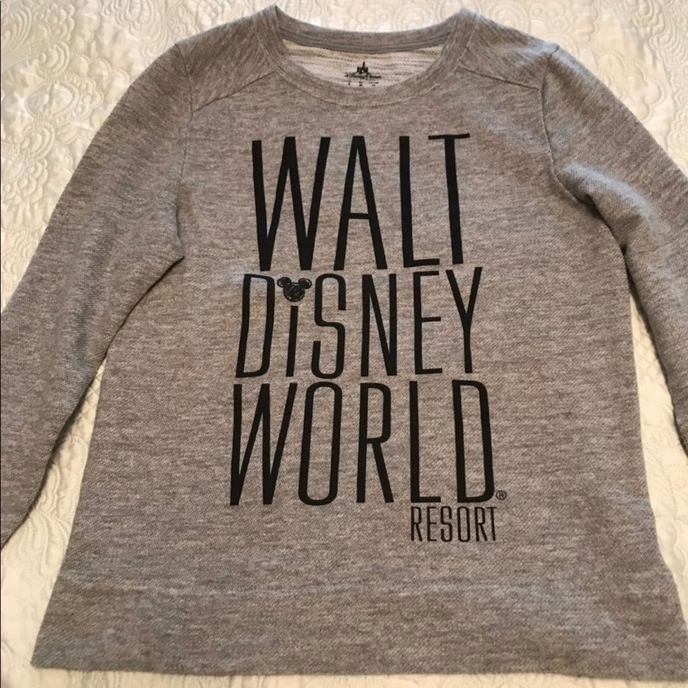 Women Walt Disney World Sweatshirt Small Gray